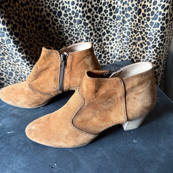 Ladies’ Brown Suede Ankle Boots - Picture 3 of 8